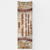 カスタムヴィンテージ風BASEBALL BANNER(テキスト入力可能) 横断幕 (縦)
