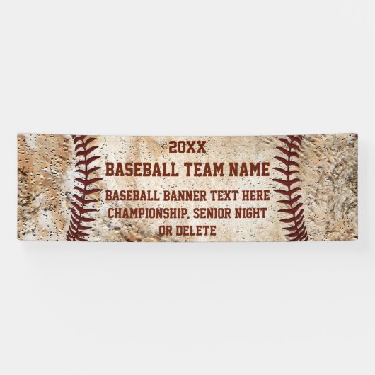 カスタムヴィンテージ風BASEBALL BANNER(テキスト入力可能) 横断幕 (横)