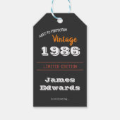 カスタムヴィンテージ1986レトロ- 40歳の誕生日 ギフトタグ (正面)