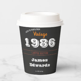 カスタムヴィンテージ1986 40th誕生日 – レトロ 紙コップ