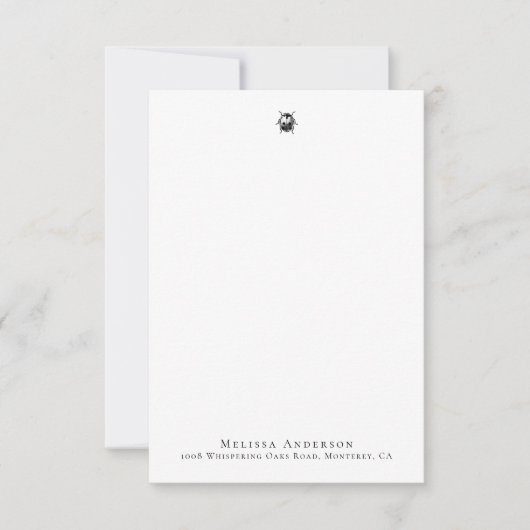 カスタムヴィンテージLadybugノートカード ノートカード (正面)