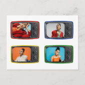 カスタムヴィンテージTVアートポップ・アートのスタイル ポストカード (正面)