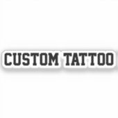 カスタム一時的なタトゥーあなたの言葉パーティー夜 シール (正面)