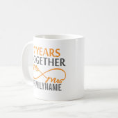 カスタム七周年記念 コーヒーマグカップ (正面左)