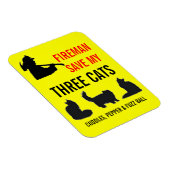 カスタム三猫の火災安全 マグネット (右側)