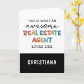 カスタム不動産エージェント面白いすごい不動産仲介業者 カード (黄色い花)