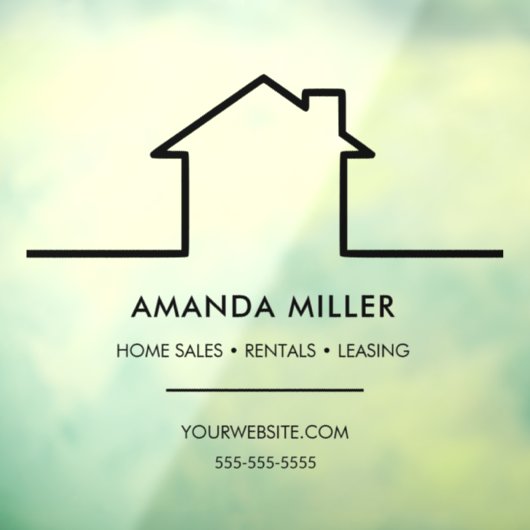 カスタム不動産エージェント ウィンドウサイン (シート3)