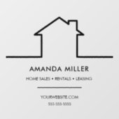 カスタム不動産エージェント ウィンドウサイン (シート)