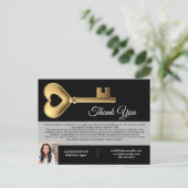 カスタム不動産エージェント クライアントへの感謝 ポストカード (スタンド正面)