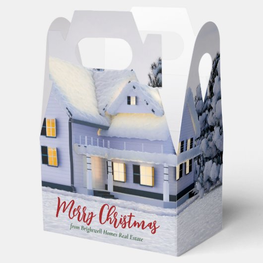 カスタム不動産ビジネスのホームクリスマスパーティー フェイバーボックス (オープン)