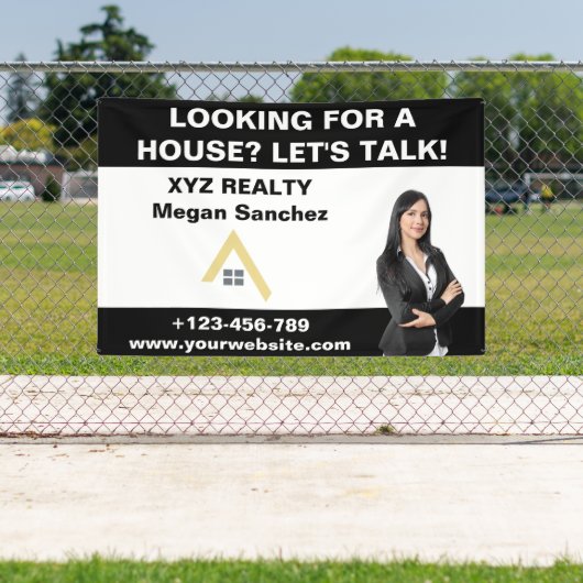 カスタム不動産ブローカー ロゴ プロモーション 横断幕 (インサイチュ)