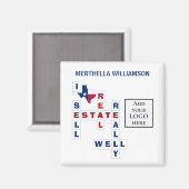 カスタム不動産仲介業者テキサス州エテ実在ス マグネット (正面/裏面)