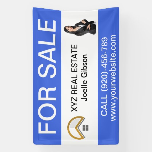 カスタム不動産仲介業者フォト実在エスティスのロゴ 横断幕 (縦)
