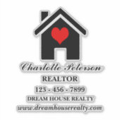 カスタム不動産仲介業者実在ノートパソコンステッカー シール (正面)