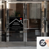 カスタム不動産仲介業者 ウィンドウサイン (オフィスドア)