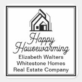 カスタム不動産会社ロゴ エレガント リアルター スクエアシール (正面)