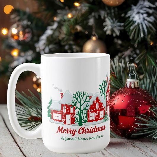 カスタム不動産会社 メリークリスマス コーヒーマグカップ
