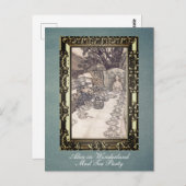 カスタム不機嫌アリスインワンダーランドパーティーラッカム ポストカード (正面/裏面)