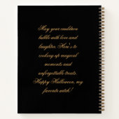 カスタム不気味ハロウィーンブラックキャルドロンウィッチブリュー ノートブック (裏面)