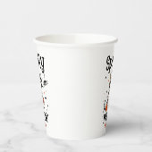 カスタム不気味Mama Halloween -幽霊、猫、カボチャ 紙コップ (左)