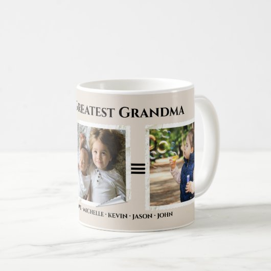 カスタム世界一のおばあちゃん|写真 コーヒーマグカップ (正面右)