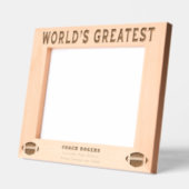 カスタム世界一のサッカーコーチ レーザー彫刻フレーム (左)