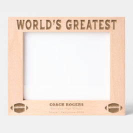 カスタム世界一のサッカーコーチ レーザー彫刻フレーム