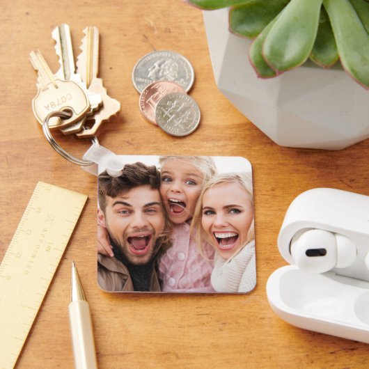 カスタム両面アルミニウムキーチェーン キーホルダー (デスク)