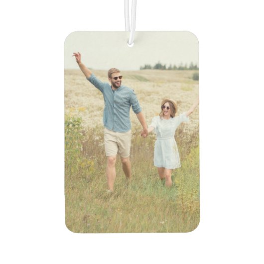 カスタム両面カップルフォトカー カーエアーフレッシュナー (裏面)