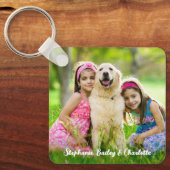 カスタム両面キッズパーソナライズされた2 2枚 キーホルダー (正面)