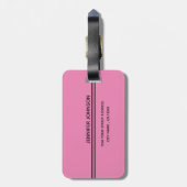 カスタム両面スクリプト名 – アドレスピンク(黒) ラゲッジタグ (裏面縦)