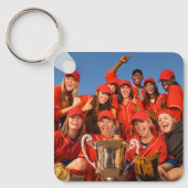 カスタム両面スポーツチームの写真2枚 キーホルダー (正面)