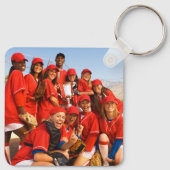 カスタム両面スポーツチームの写真2枚 キーホルダー (裏面)