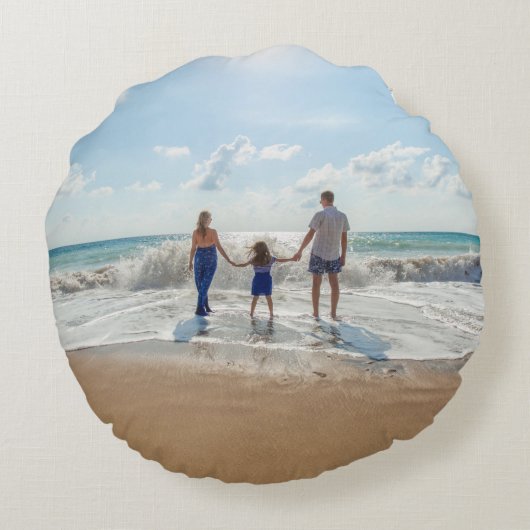 カスタム両面パーソナライズされた ラウンドクッション (裏面)