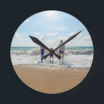 カスタム両面パーソナライズされた ラウンド壁時計<br><div class="desc">カスタム両面パーソナライズされた時計</div>