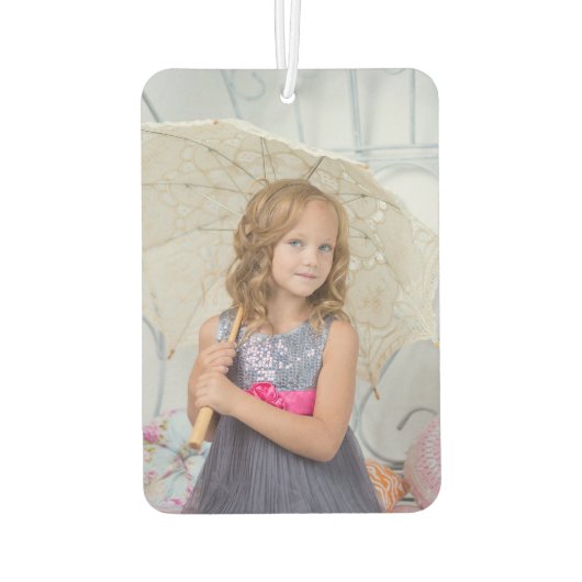 カスタム両面フォトカーパーソナライズされたエア カーエアーフレッシュナー (裏面)