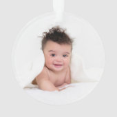 カスタム両面フォトクリスマスホリデー オーナメント (裏面)