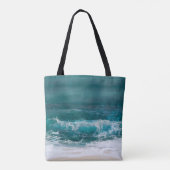 カスタム両面フォトパーソナライズされたビーチモダン トートバッグ (裏面)