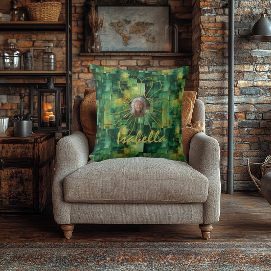 カスタム両面フォトピローフローラとハート クッション