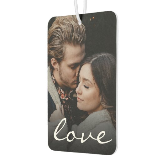 カスタム両面フォトラブスクリプト作成ユニーク カーエアーフレッシュナー (左)