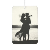 カスタム両面フォト白黒 カーエアーフレッシュナー (正面)