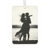 カスタム両面フォト白黒 カーエアーフレッシュナー (裏面)