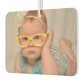 カスタム両面ベビーフォトカーパーソナライズされたエアF カーエアーフレッシュナー (左)