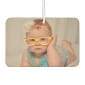 カスタム両面ベビーフォトパーソナライズされたカー カーエアーフレッシュナー (正面)