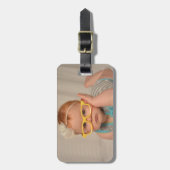 カスタム両面ベビー写パーソナライズされた真 ラゲッジタグ (正面縦)