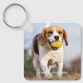 カスタム両面ペット2フォトドッグ恋人 キーホルダー (正面)