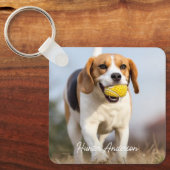 カスタム両面ペット2フォトドッグ恋人 キーホルダー (正面)