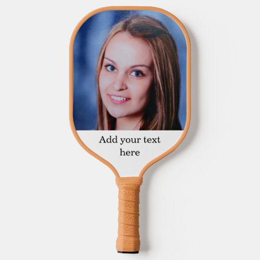カスタム両面写真名文字パーソナライズされた ピックルボールラケット (裏面)