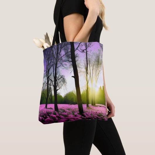 カスタム両面画像自然パーソナライズされたトートバッグ トートバッグ (クローズアップ)