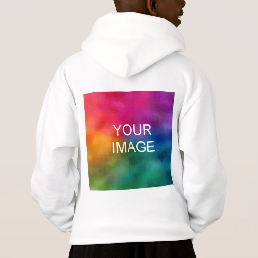 カスタム両面追加イメージホワイトテンプレート少年 (裏面)